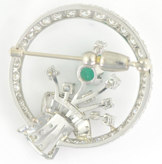 Platinum Diamond Circle Pin