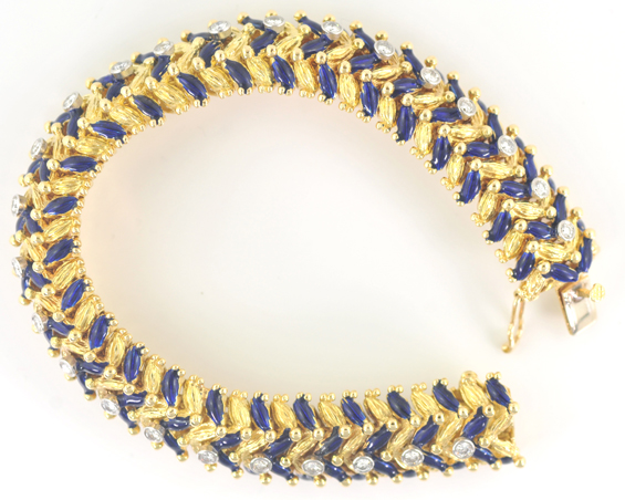 18K Yellow Gold Diamond Bracelet 
