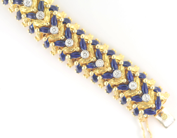 18K Yellow Gold Diamond Bracelet 