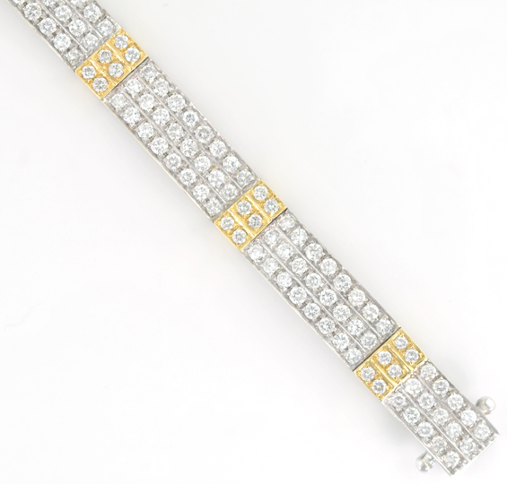 18K Two Tone Diamond Bracelet 