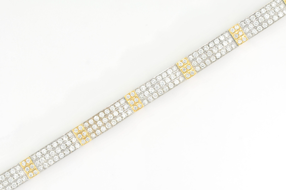 18K Two Tone Diamond Bracelet 