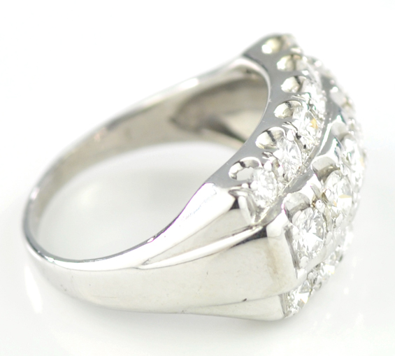 14K White Gold Diamond Band