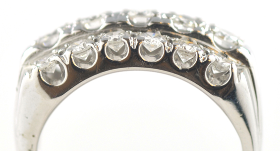 14K White Gold Diamond Band