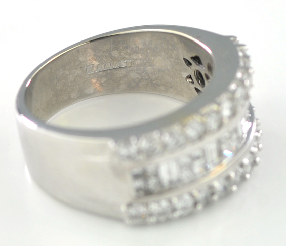 14K White Gold Diamond Band