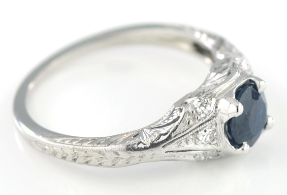 Platinum Sapphire Ring