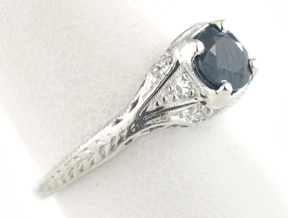 Platinum Sapphire Ring