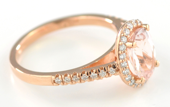 14K Rose Gold Morganite Ring