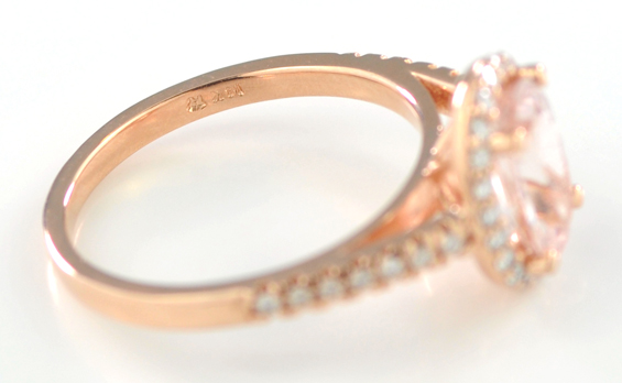 14K Rose Gold Morganite Ring