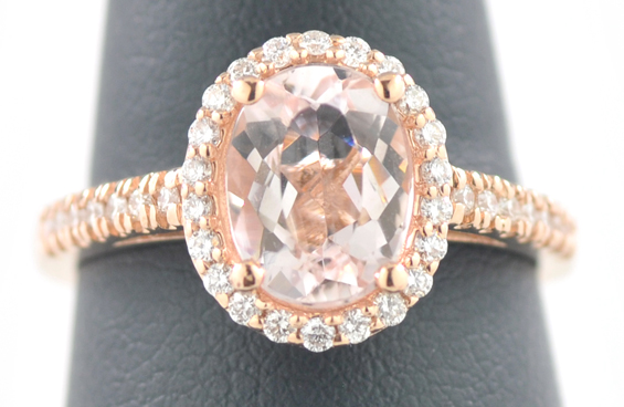 14K Rose Gold Morganite Ring