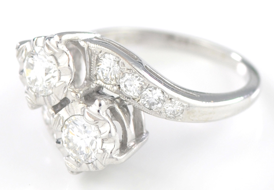 14K White Gold Diamond Ring