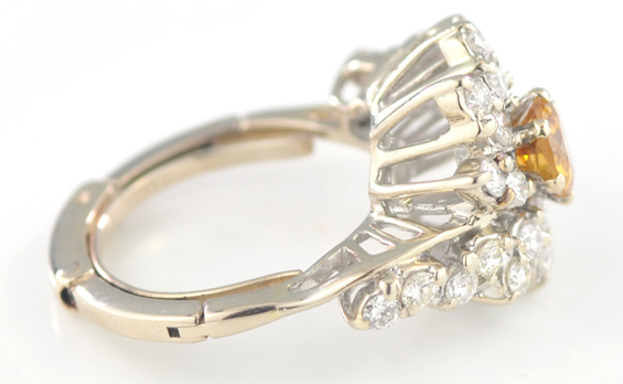 14K White Gold Diamond Ring