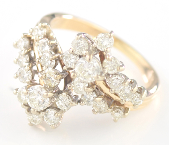 14K Yellow Gold Diamond Ring