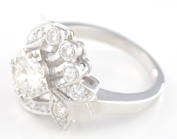 14K White Gold Diamond Ring