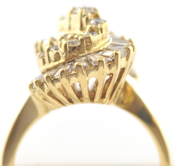 18K Yellow Gold Cluster Ring