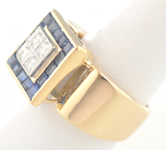 14K Yellow Gold Sapphire Ring