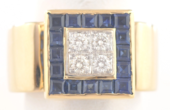 14K Yellow Gold Sapphire Ring