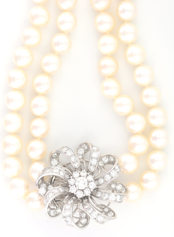 7.5mm Double Strand of Pearls 