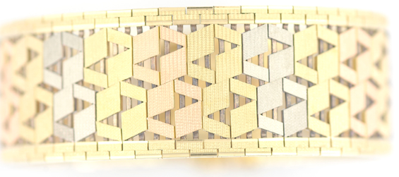 14K Tri-Colored Bracelet