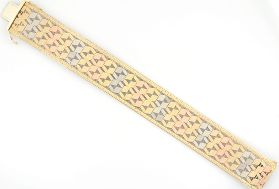 14K Tri-Colored Bracelet