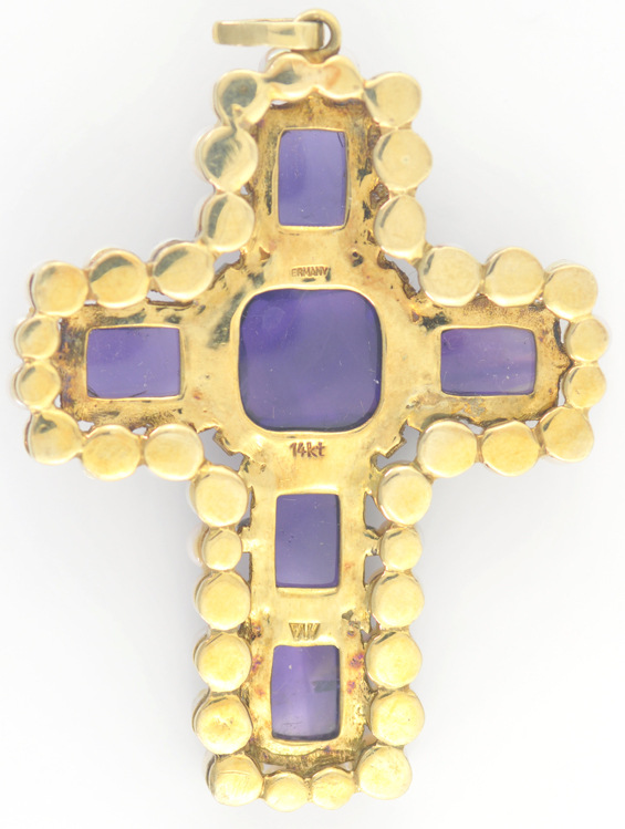 14K Yellow Gold Cross Pendant