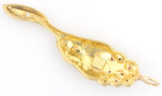 18K Yellow Gold Face Pendant