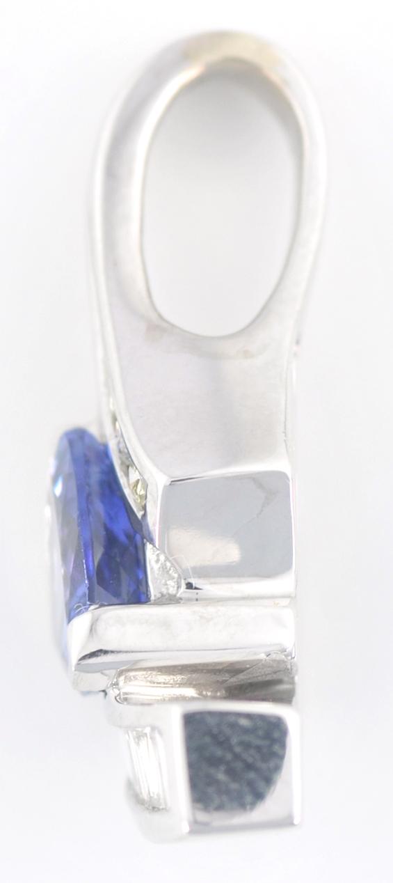 14K White Gold Tanzanite Pendant