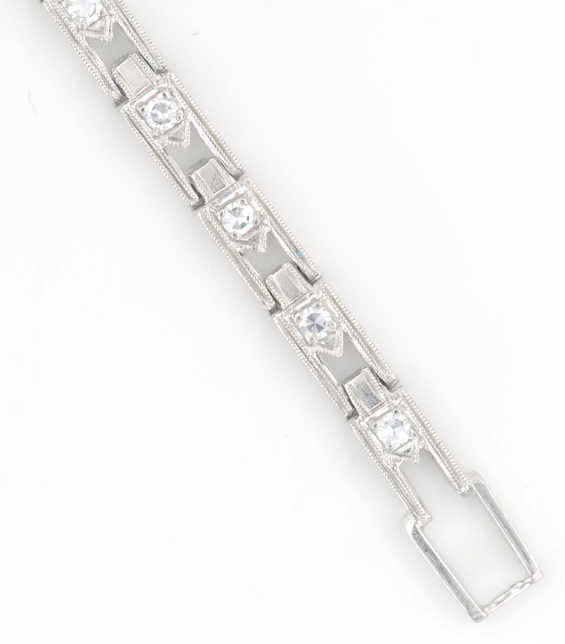 Platinum Diamond and Ruby Bracelet 