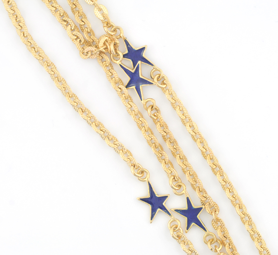 18K Yellow Gold Star Chain