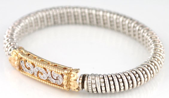 Vahan Sterling and 14K Bangle