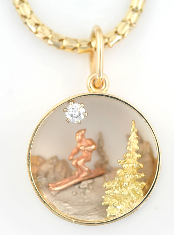 14K Tri-Color Custom Made Pendant