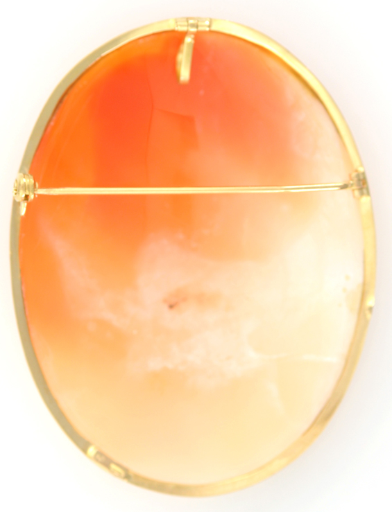 18K Yellow Gold Cameo Pin/Pendant 