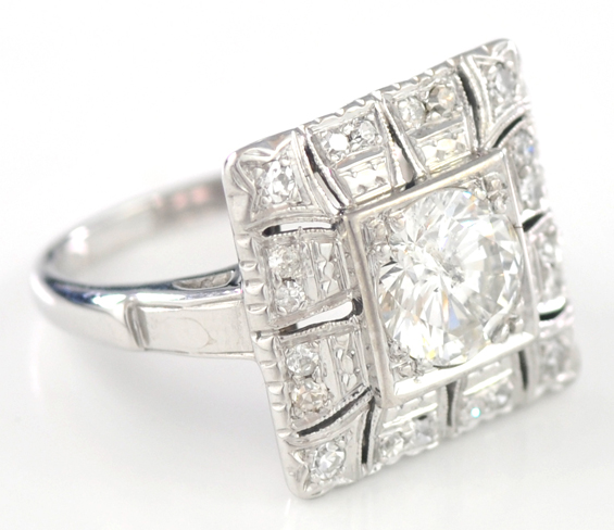 14K White Gold Diamond Ring
