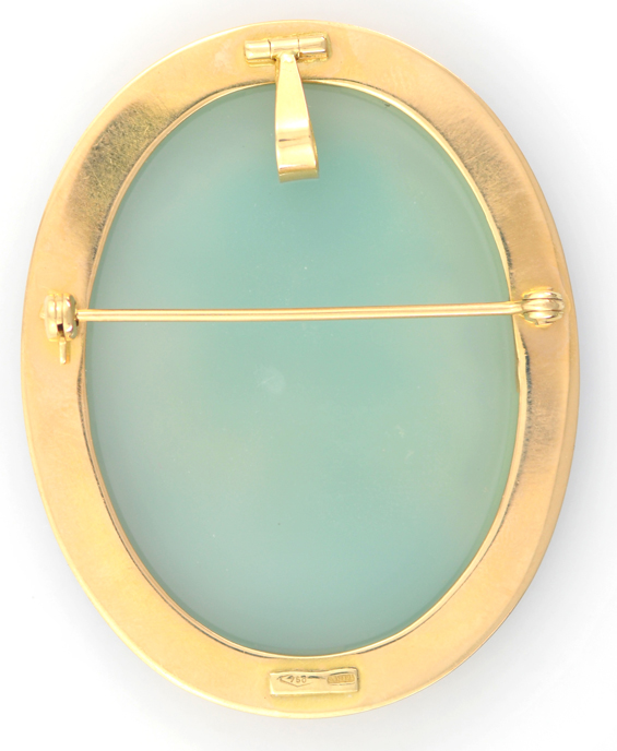 18K Yellow Gold Cameo Pin/Pendant