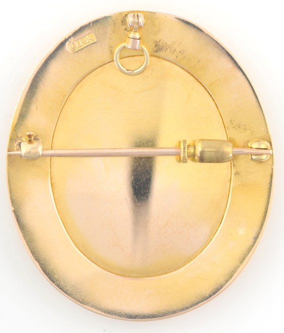 14K Yellow Gold Portrait Pin/Pendant