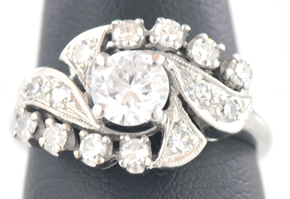 14K White Gold Diamond Ring Set