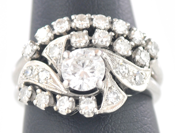 14K White Gold Diamond Ring Set