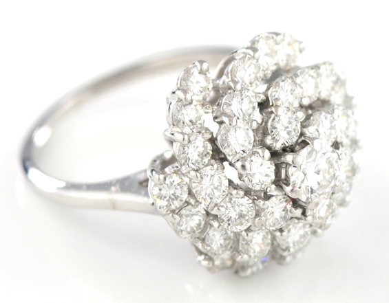 14K White Gold Diamond Ring