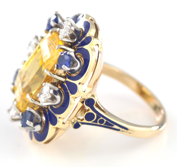 14K Yellow Sapphire Ring
