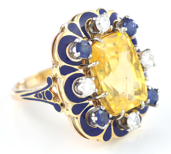 14K Yellow Sapphire Ring