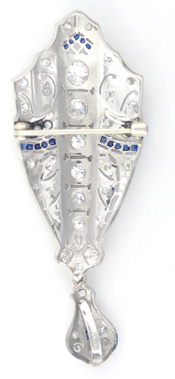 Platinum Vintage Diamond Pendant/Pin