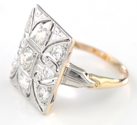 14K Two-Tone Diamond Ring