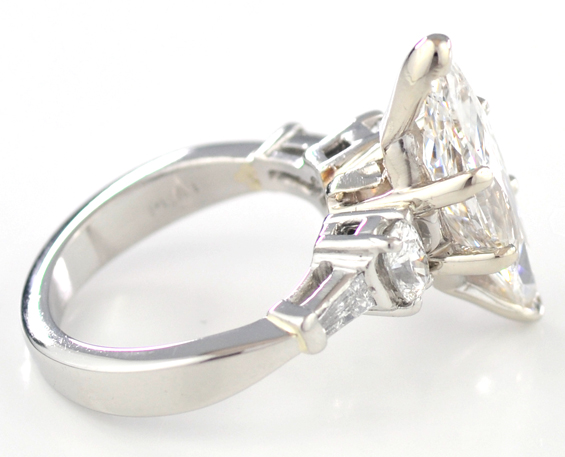 Platinum Diamond Ring with a GIA 3.01 Carat Marquise