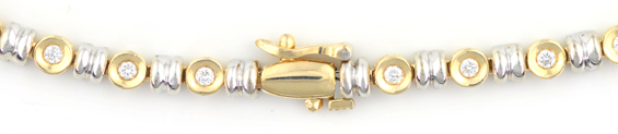 14K Two-Tone Diamond Necklace