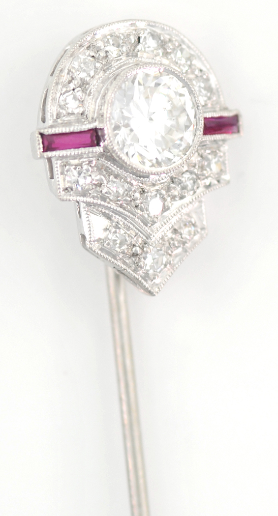 Platinum Diamond Straight Pin
