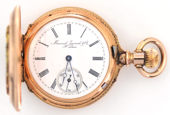 14K Yellow Gold Ladies Mermod Jaccard and Co. Pocket Watch