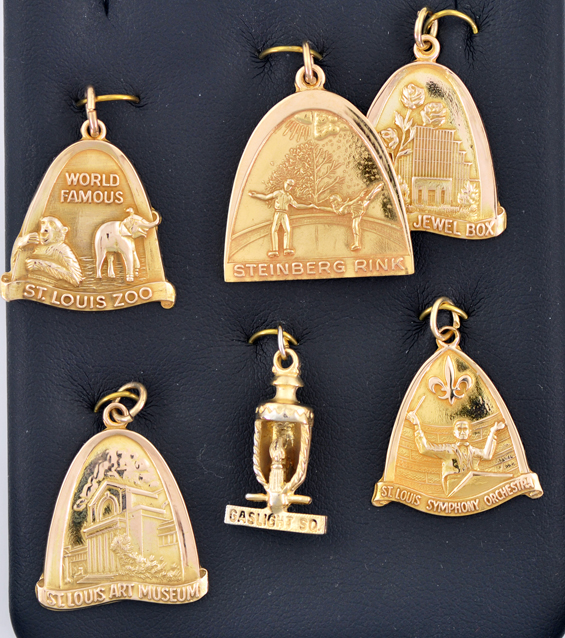 14K Yellow Gold St. Louis Attraction Charms