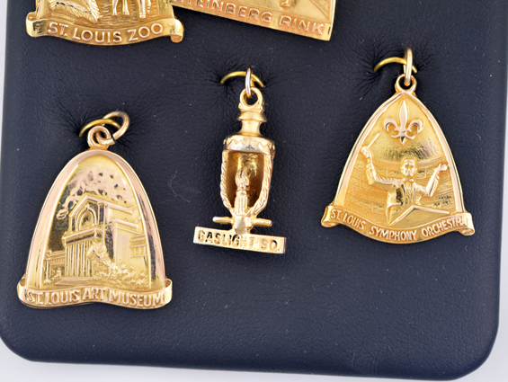 14K Yellow Gold St. Louis Attraction Charms