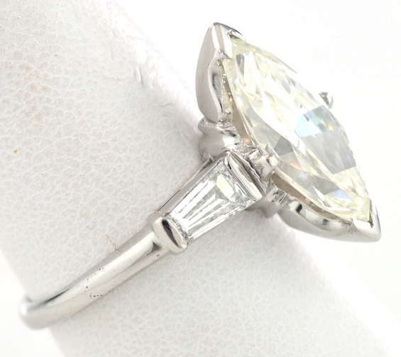 Platinum Diamond Ring with a GIA 3.63 Carat Marquise