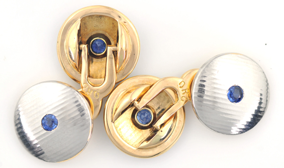 18K Two-Tone Cuff Links