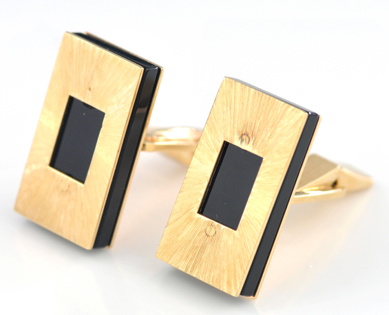 14K Yellow Gold Cuff Links